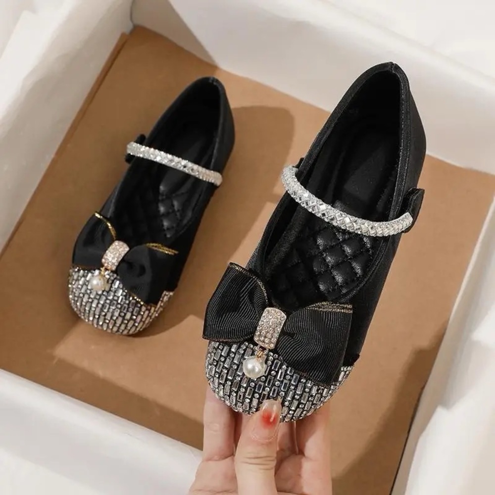 Girls Mary Jane Shoes Princess Ballet, kids shoes,satin shoes, children flats